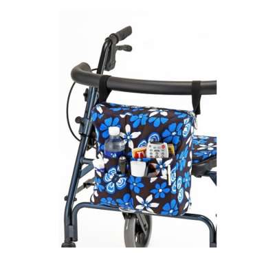 Medical Products Rolling Walkers Extra Storage Bag, Black Hanging Walker Pouch