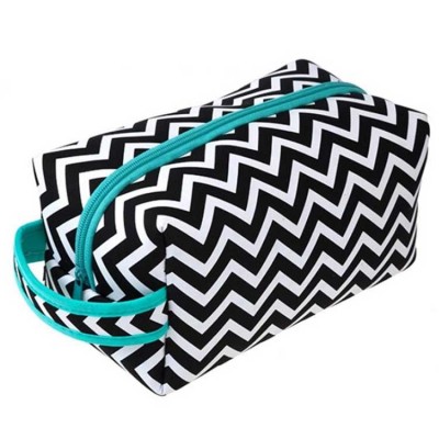 Top Fashional Waterproof Neoprene Chevron Cosmetic Bag