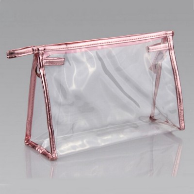 fashion cheap promotional clear pvc cosmetic bag beautiful transparent makeup bag