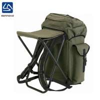 wholesale durable backpack with folding chair,custom fishing backpack